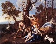 POUSSIN, Nicolas The Nurture of Jupiter sh oil on canvas